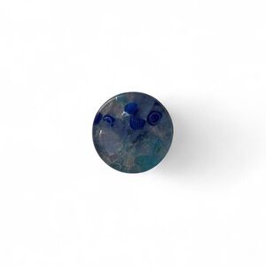 Blue and Gray Round Ring